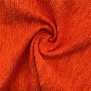 Dzianina jersey melanżowa drapana, 62% poliester / 25% poliester kationowy / 13% elastan, 280 g/m²