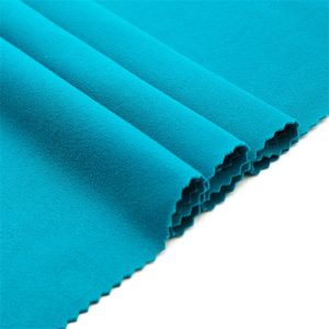 Angerauter Pfirsichhaut-Interlock, 90 % Polyester / 10 % Elasthan, 320 g/m²