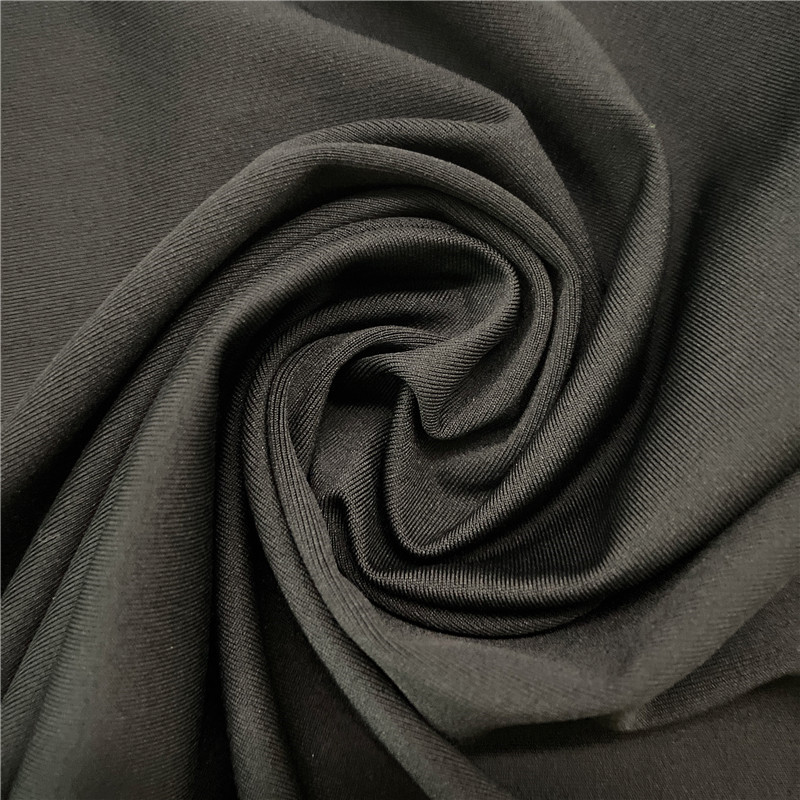 Dzianina single jersey elastyczna o drobnym splocie, 88% poliester / 12% elastan, 175 g/m²