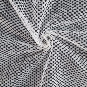 Ultra-lightweight round-hole mesh knit, 100% polyester, 33 g/m²