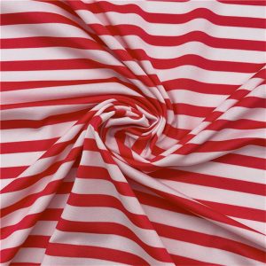 Dzianina jersey kationowa w paski, 48% poliester / 40% poliester kationowy / 11,5% elastan, 150 g/m²