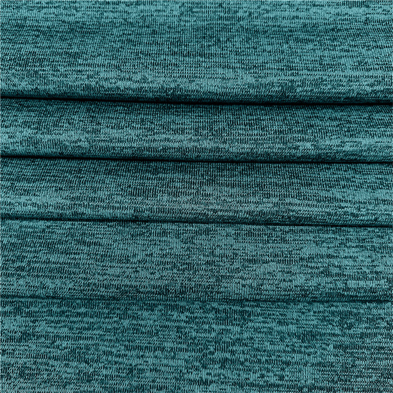 Cationic-dyed melange jersey knit, 90.4% polyester / 9.6% elastane, 180 g/m² — photo 2