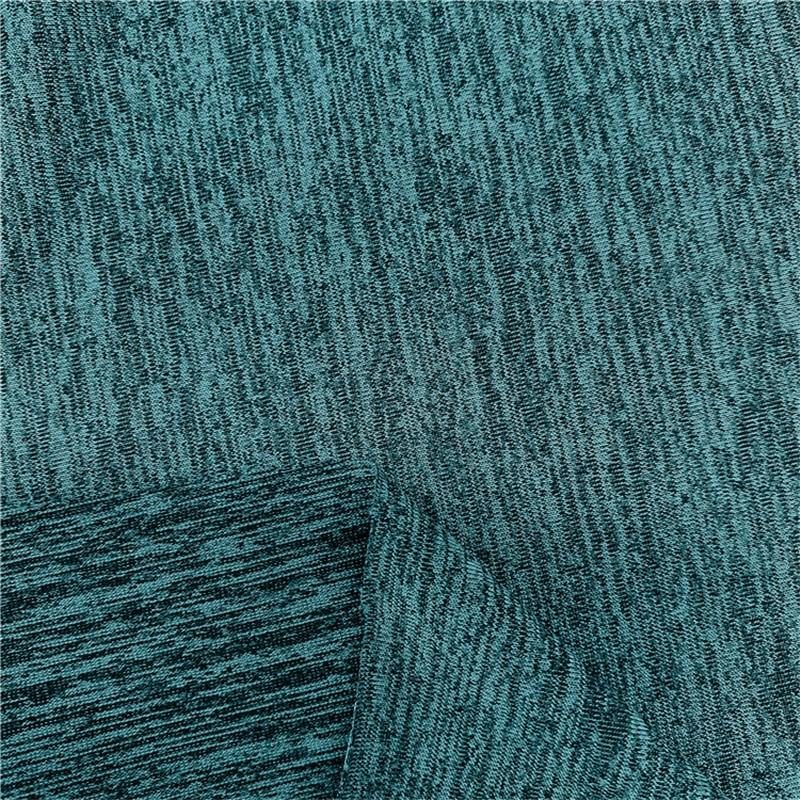 Cationic-dyed melange jersey knit, 90.4% polyester / 9.6% elastane, 180 g/m² — photo 3