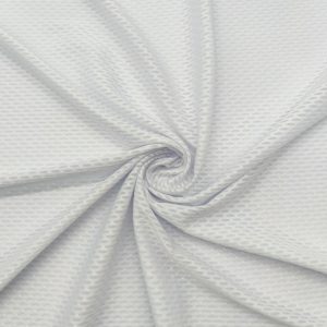 Dzianina żakardowa siatkowa elastyczna lekka, 87% poliester / 13% elastan, 140 g/m²