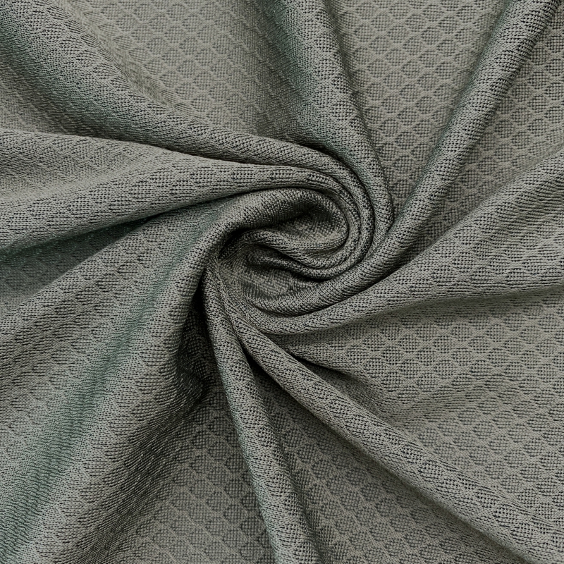 Hexagonal mesh jacquard knit, 100% polyester, 180 g/m²