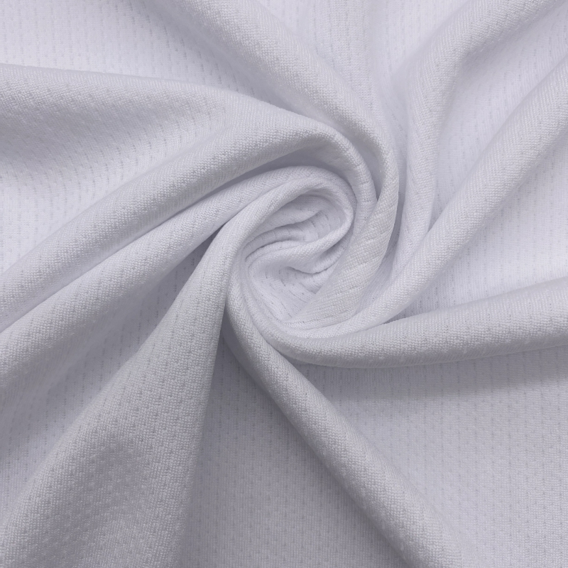 RPET jacquard mesh knit, 100% recycled polyester, 150 g/m²