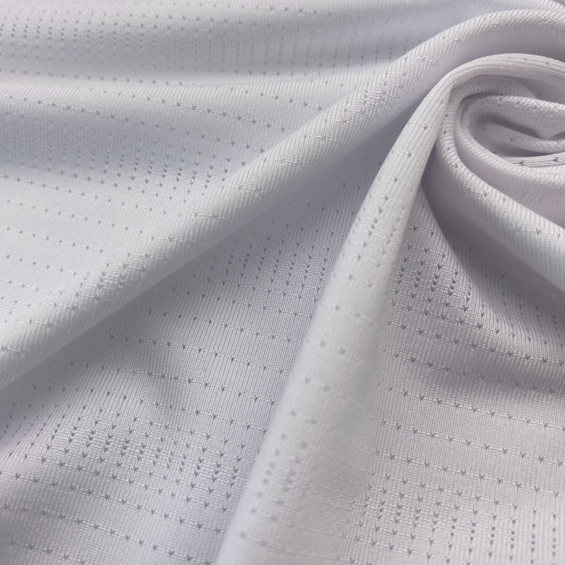 Dzianina żakardowa mikrosiatkowa dry-fit, 90,3% poliester / 9,7% elastan, 165 g/m² — zdjęcie 2