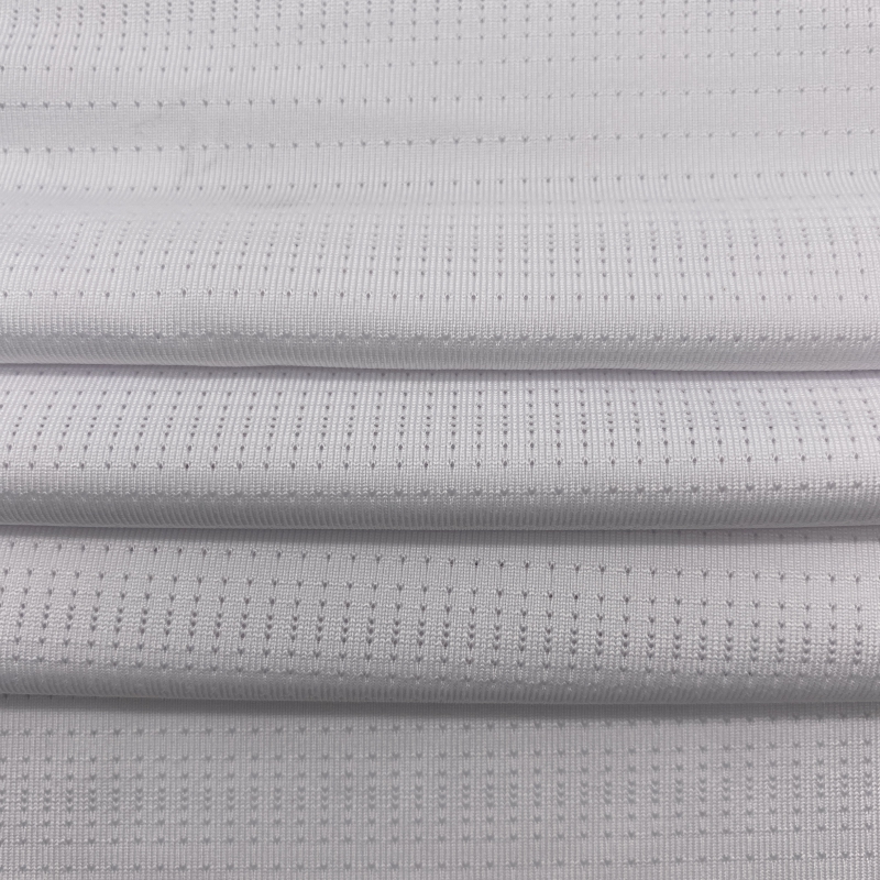 Dzianina żakardowa mikrosiatkowa dry-fit, 90,3% poliester / 9,7% elastan, 165 g/m² — zdjęcie 4