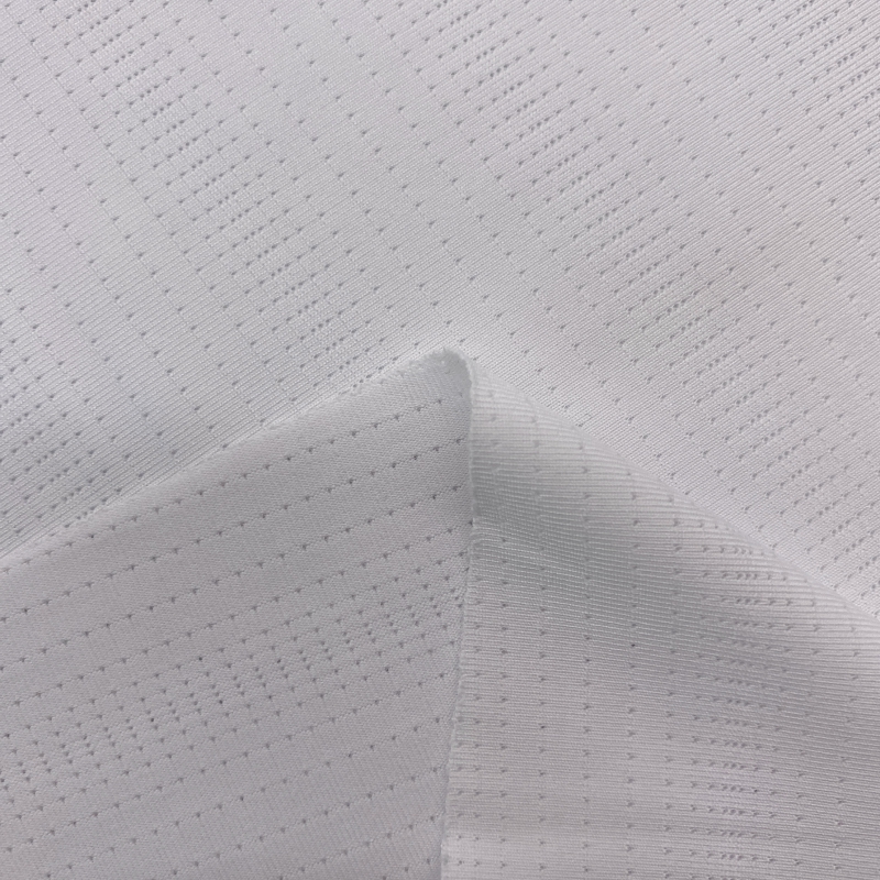 Dzianina żakardowa mikrosiatkowa dry-fit, 90,3% poliester / 9,7% elastan, 165 g/m² — zdjęcie 5