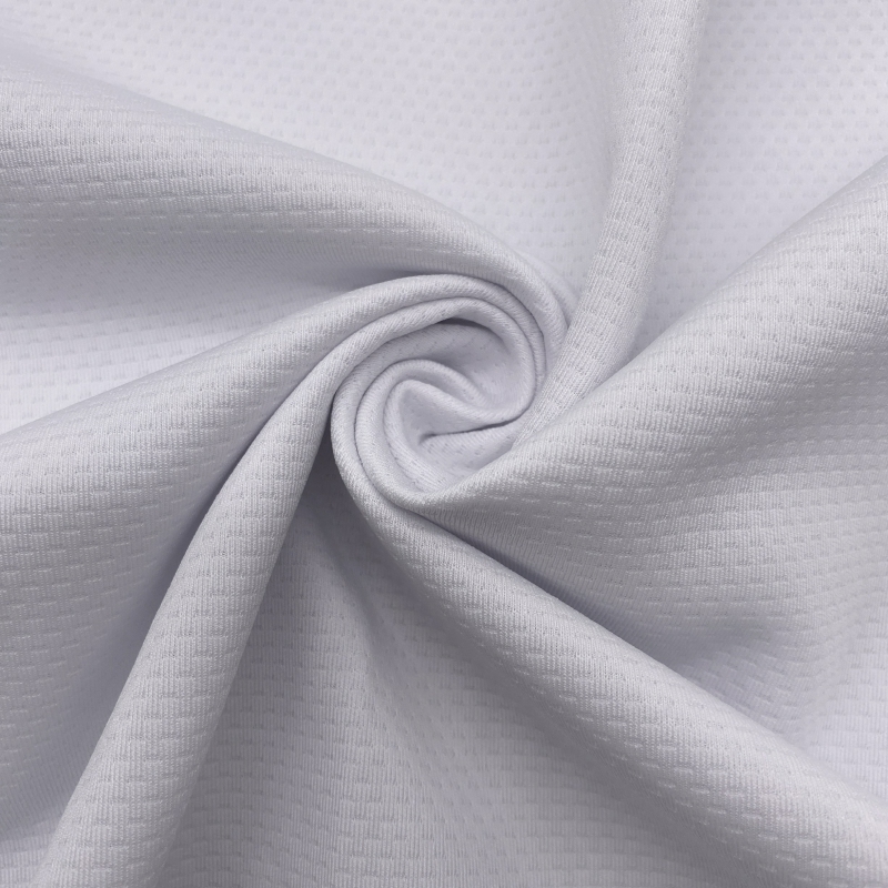Dzianina interlock żakardowa elastyczna, 90,8% poliester / 9,2% elastan, 280 g/m²