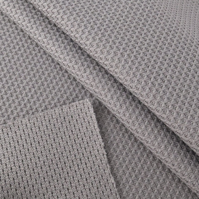 Dzianina siatkowa o wzorze rombowym, 100% poliester, 185 g/m²