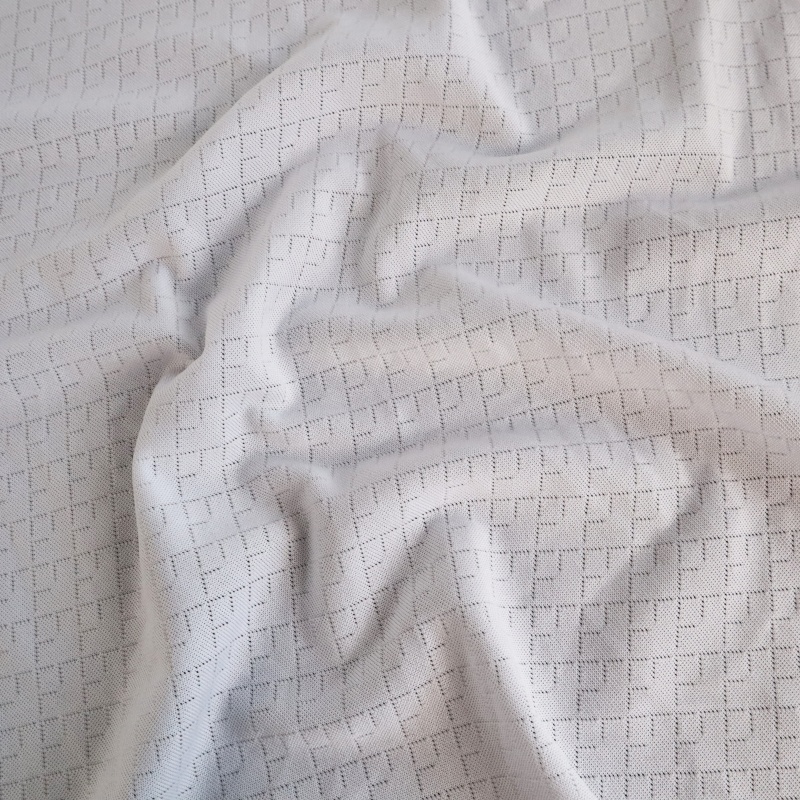 Fan-pattern jacquard mesh knit, 100% polyester, 120 g/m² — photo 2