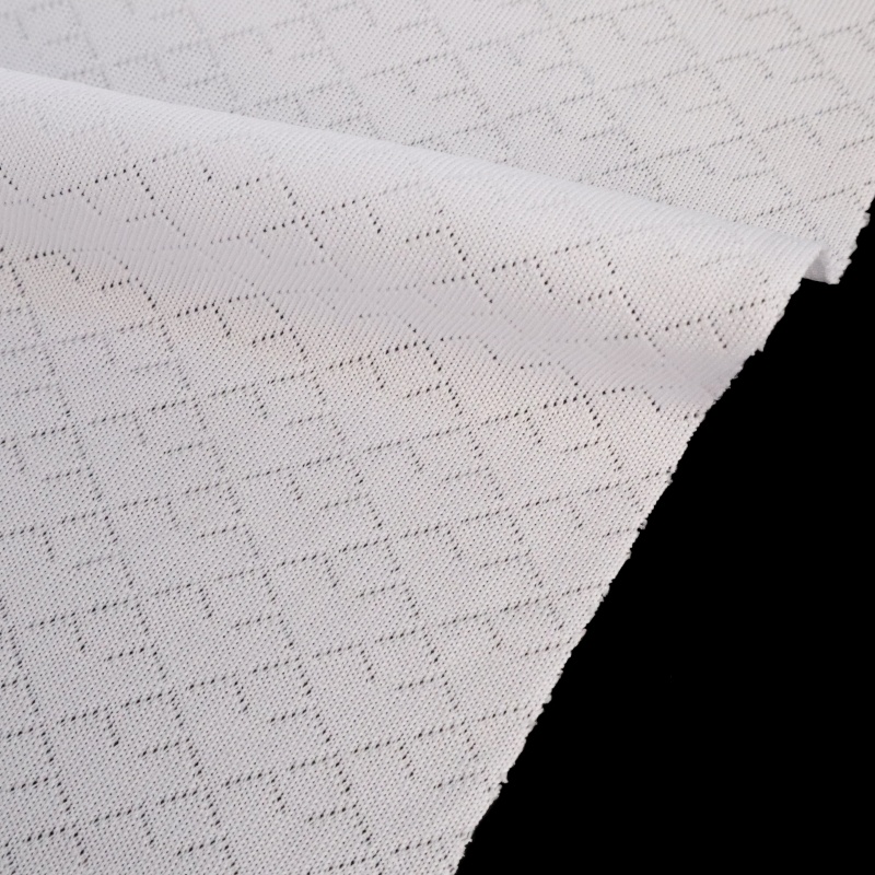 Fan-pattern jacquard mesh knit, 100% polyester, 120 g/m² — photo 5