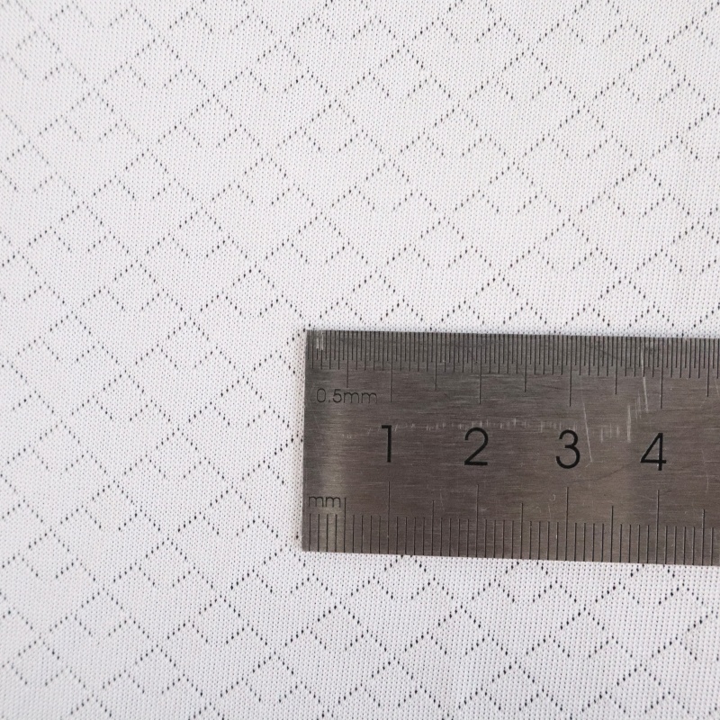 Fan-pattern jacquard mesh knit, 100% polyester, 120 g/m² — photo 6