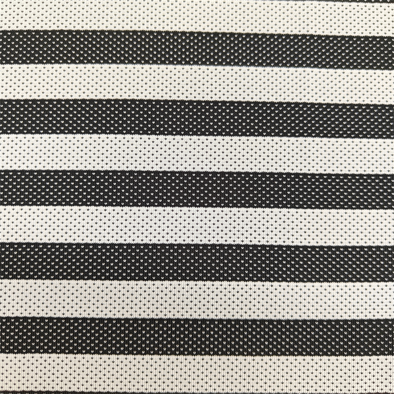 Gestreifter Jersey aus recyceltem Polyester, 92 % Polyester / 8 % Elasthan, 150 g/m² — Foto 4